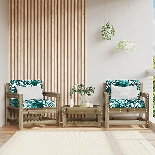 Xichuzi Sillones de jardín con Cojines 2 uds Madera de Pino impregnada, Sillas Terraza Exterior, Sillas Exterior, Muebles Jardin Exterior, Conjunto Jardin, Set De Jardin Exterior - 825568
