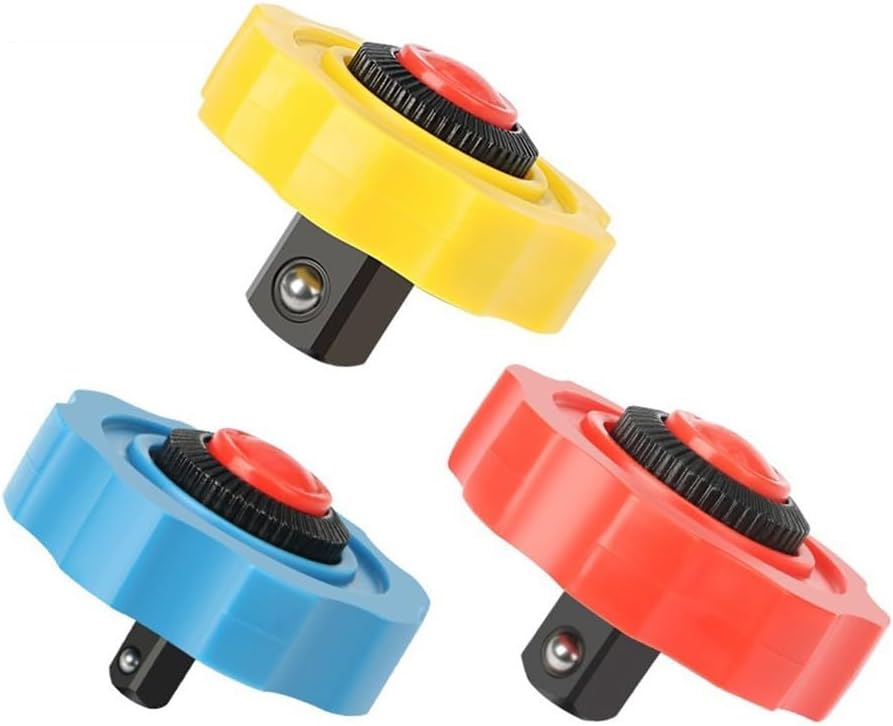 72-Tooth Ratchet Set 1/4 3/8 1/2 Inch, Chrome Vanadium Steel Finger Palm Tool with Reversible Lever Tight (6.35mm)