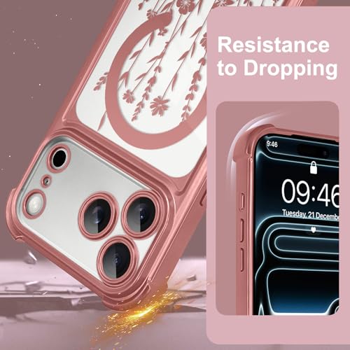 Coque iPhone 17 Pro Max fleurie résolvant le risque de casse et rayures