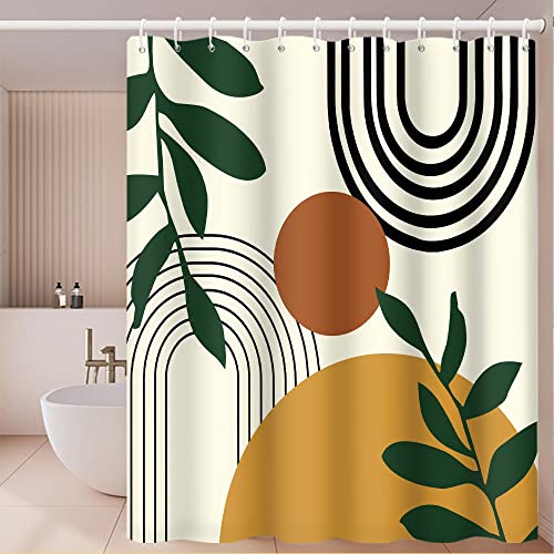 Umpoo Abstract Mid Century Bohemian Shower Curtain for Bathroom 60x72 Inch