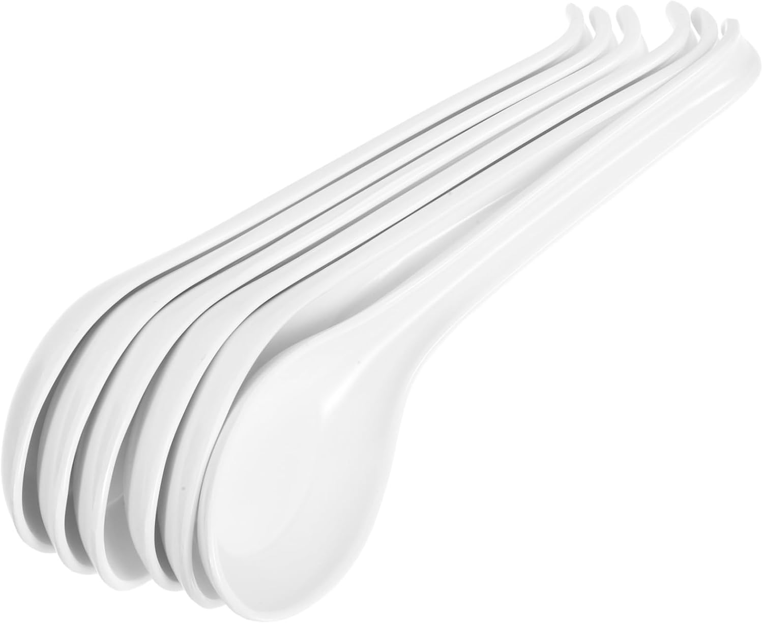 Alipis 5sets Asian Soup Spoons Non Slip Ramen and Rice Spoons for Home and Restaurant Use Elegant Design for Noodles and Dumplings Easy to Clean and Maintain 6pcs*5