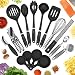 Vremi 15 Piece Kitchen Gadgets Set - 5 pc Cooking Utensils 4 pc Measuring Cups with Whisk Can Opener Pizza Cutter Cheese Grater Ice Cream Scoop Veggie Peeler - Small Prep Tools for Camping or Travel