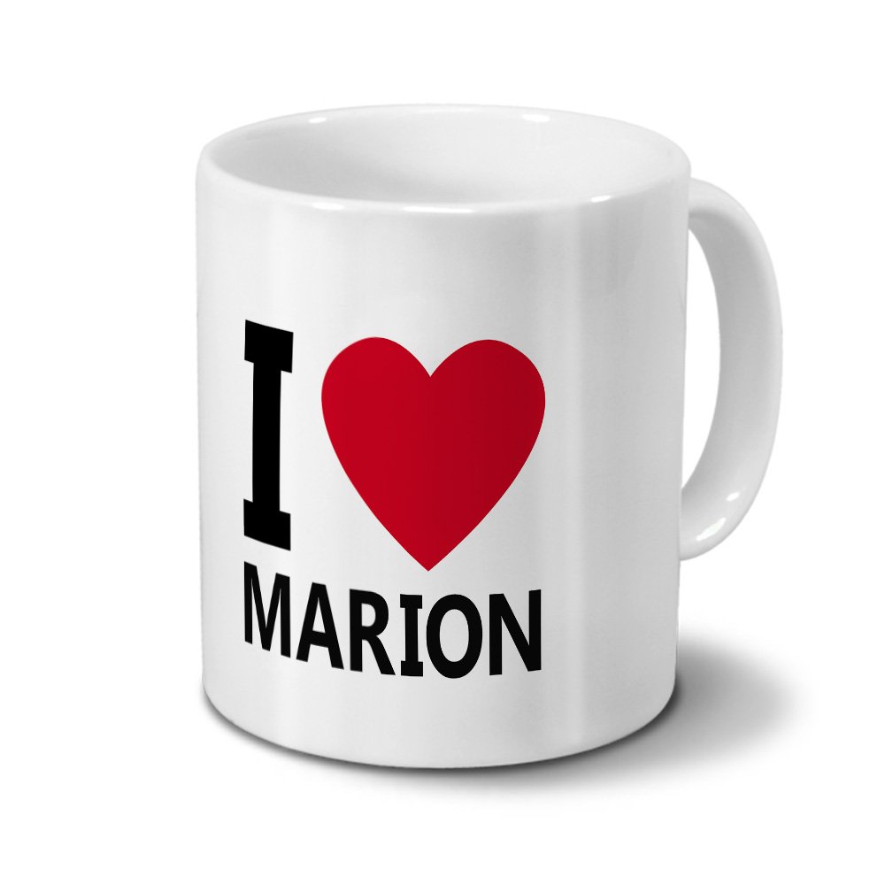 Personalisiertes Tasse Mit Namen Marion – Orange, 325 Ml, Spülmaschinenfest & Kratzfest