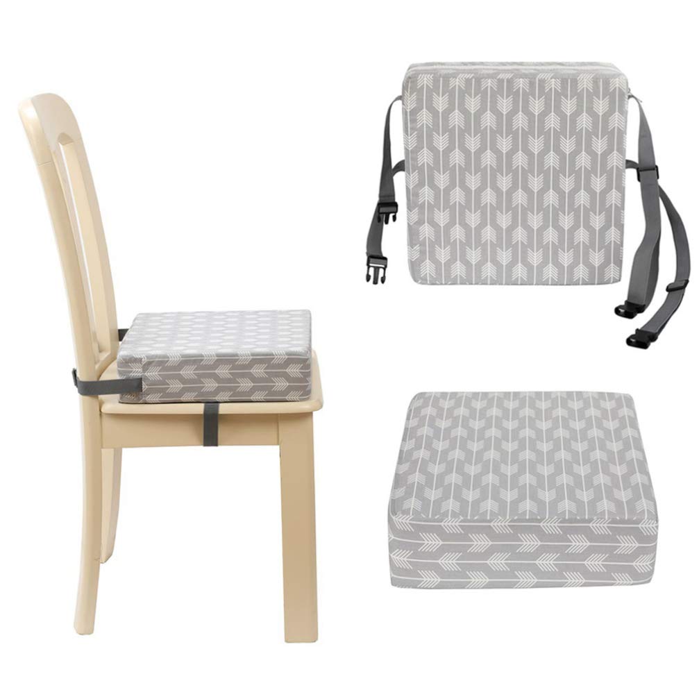 NUOBESTY Silla Cojín Creciente Bebé Niño Pequeño Niños Bebé Trona Cojín Elevador Silla Almohadillas de Asiento Estera Gris