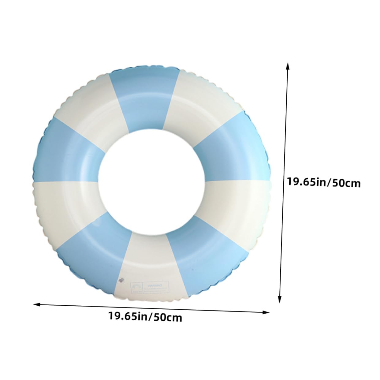 FOYTOKI Inflatable Pool Ring Float PVC Swim Ring for Boys and Girls Summer Pool Party Accessory Large 90cm Blue and White Striped