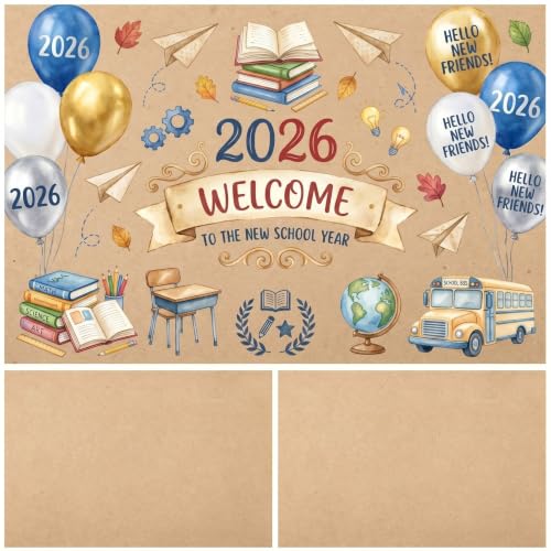 HunnmingRe 3 Pcs 3 x 4 Feet DIY Large Blank Brown Paper Banner 2026 Back to School Decoration Kraft Paint Paper for Classroom Display Wall Signs Birthday Wedding Summer Party Decor