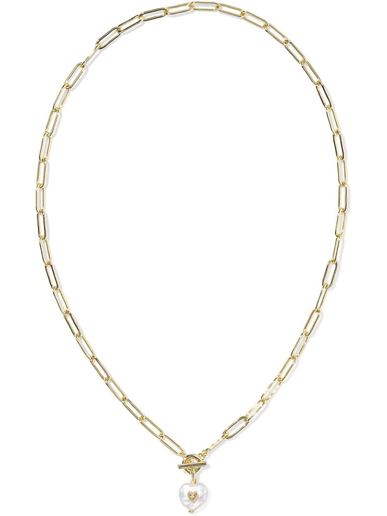 Gold Kendra Scott Sasha Heart Short Pendant Necklace