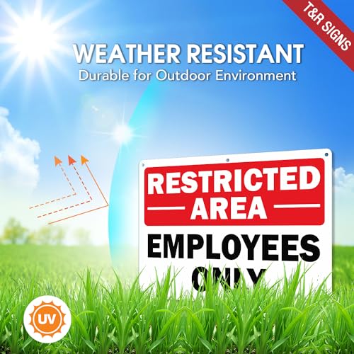 Panneau Restricted Area durable en aluminium 040 ultra résistant face aux intempéries