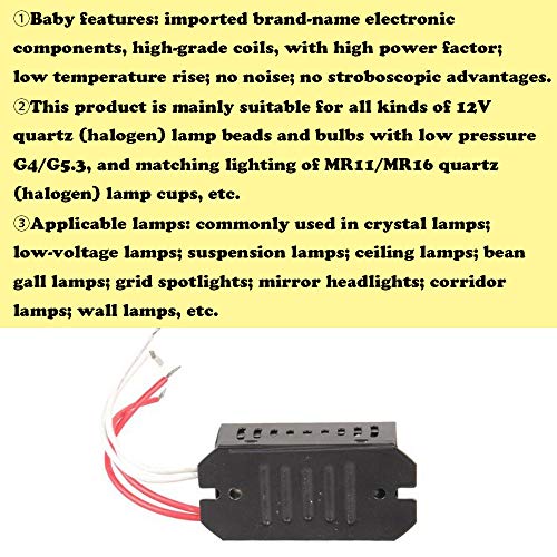 Koobook 2Pcs 110V To 12V 60W Electronic Transformer Power Supply Converter Adapter For Halogen Light #TOP2