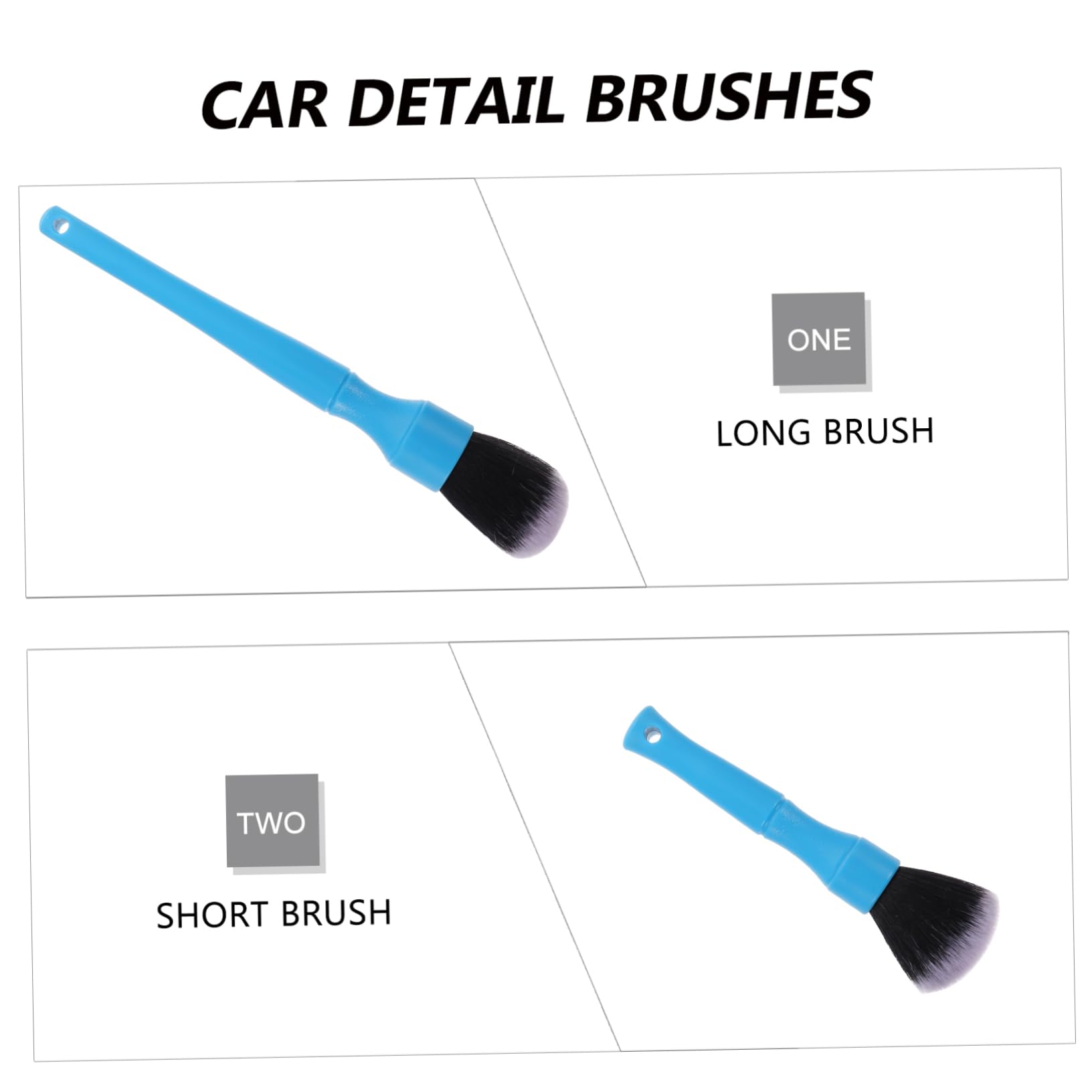 ULTECHNOVO 6pezzi Spazzole Dettaglio Auto Spazzole di Pulizia Ultra Morbide Senza Graffi Ergonomiche per Interni Ed Esterni Strumenti per Detailing Auto e Pulizia Professionale