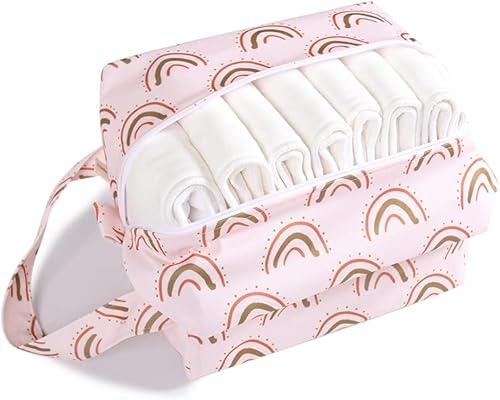 Miniatura 8 de Lmbabter Wet Dry Bag - Bolsa organizadora de pañales de 3 piezas, bolsa de pañales resistente al agua, para bolsa de pañales, bolsa de gimnasio,