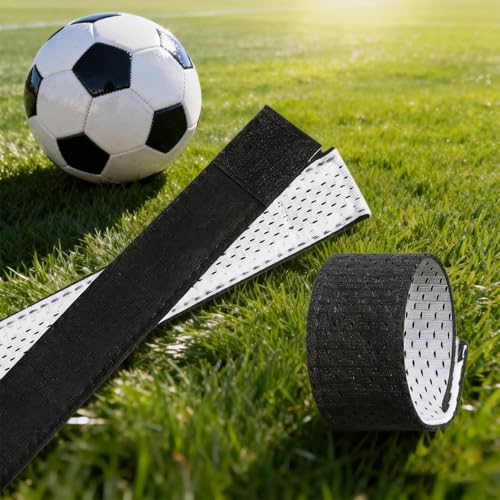 8 Count Softball Sleeve Holders Breathable Mesh Material, Adjustable Straps for Sports Shirts, Baseball, Soccer, Sports Bands - Black, White - Thumbnail 6