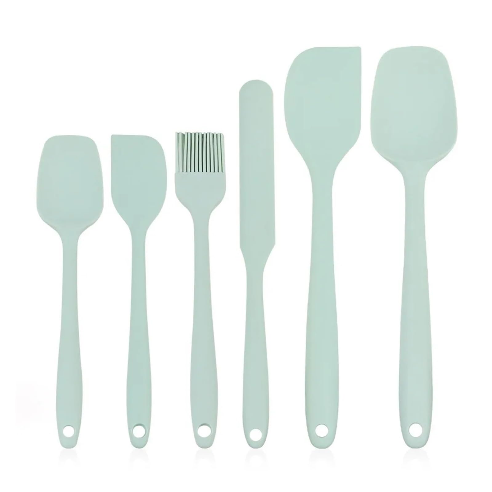 Maryse Patisserie Ensemble de spatules en Silicone antiadhésives, résistantes à la chaleur, retourneur for cuisson, mélange d'outils, 6 pièces(Black)