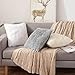 ANRODUO Pack of 2 White Throw Pillow Covers Luxury Fluffy Pillows Faux Fur Decorative Pillows Plush Cushion Case Fuzzy Mongolian Merin Style for Bed Couch Sofa Living Room Spring Decor 18x18 Inch