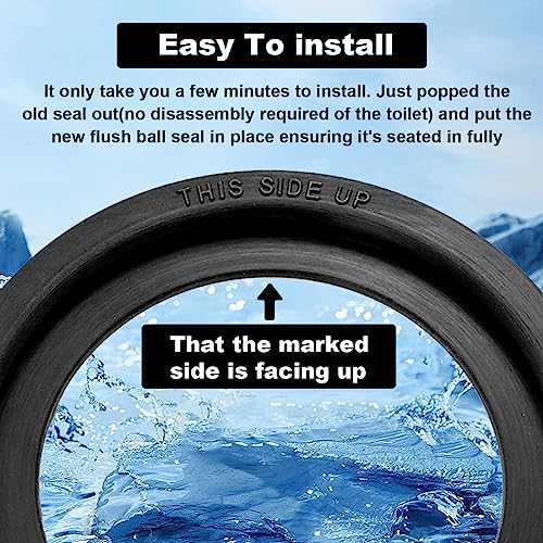 Image of 2pcs RV Toilet Seal Replacement,385311658 Black Toilet Seal Kit for 300 /310 /320 RV Toilets Parts Solve The Leakage Problem