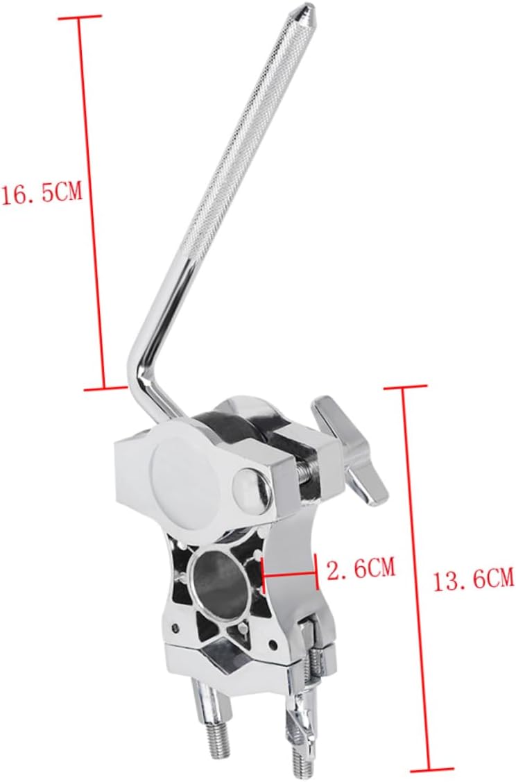 Adjustable Tom Drum Extension Clamp Zinc Alloy Mounting Bracket for Percussion Instruments Rotatable Design Easy to Install Compatible Various Drum Stands