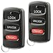 Car Key Fob Keyless Entry Remote fits 1998-2006 Mitsubishi Montero, 1998-2004 Montero Sport (E4EG8D-522M-A), Set of 2