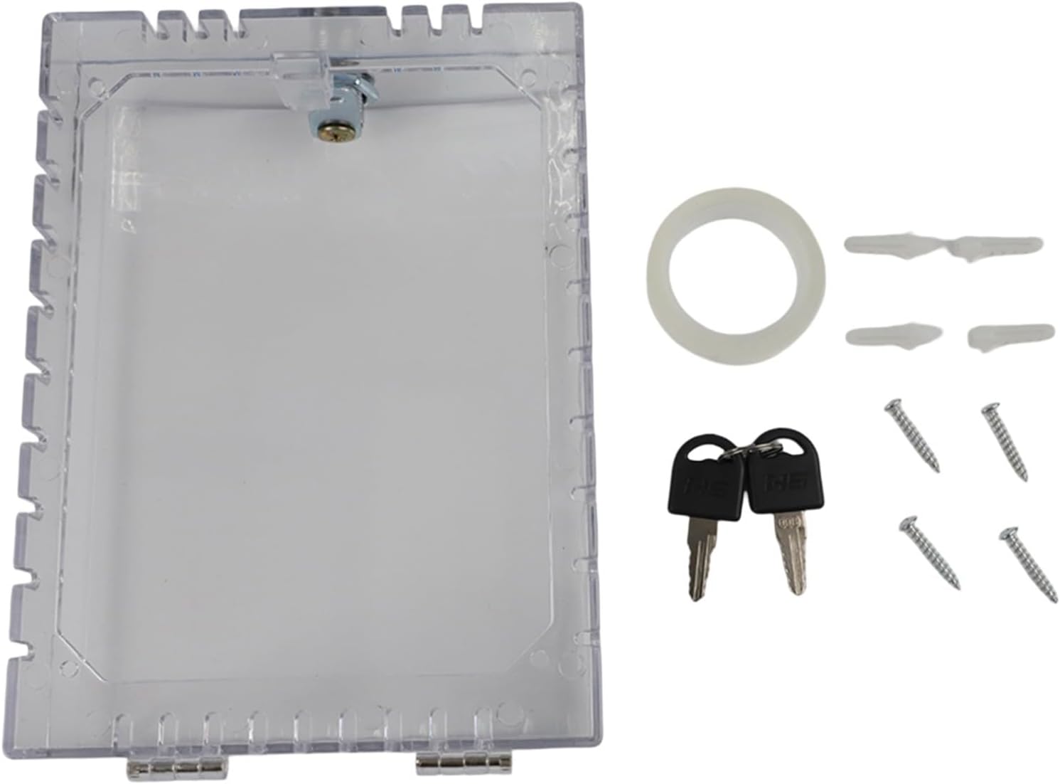 Thermostat Lock Box with Key for Wall Mounted Units, Transparent PC Plastic Protective Cover with Ventilation, Secure Housing for Home Office Commercial Use