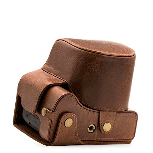 Megagear Leica V-Lux (Typ 114) Ever Ready Genuine Leather Camera Case And Strap, With Battery Access - Dark Brown - Mg550 #TOP1