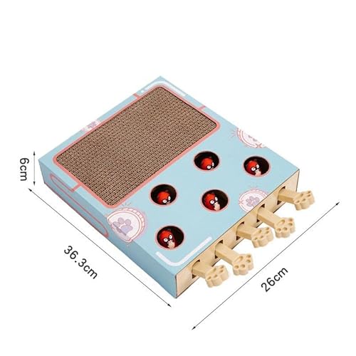 Cat Scratch Pad,Scratch Square,Cat Enrichment Toy, Cat Scratcher Toy,Cat Scratcher,Interactive Training Exercise Mouse Play Toy With Ball (Blue) #TOP7