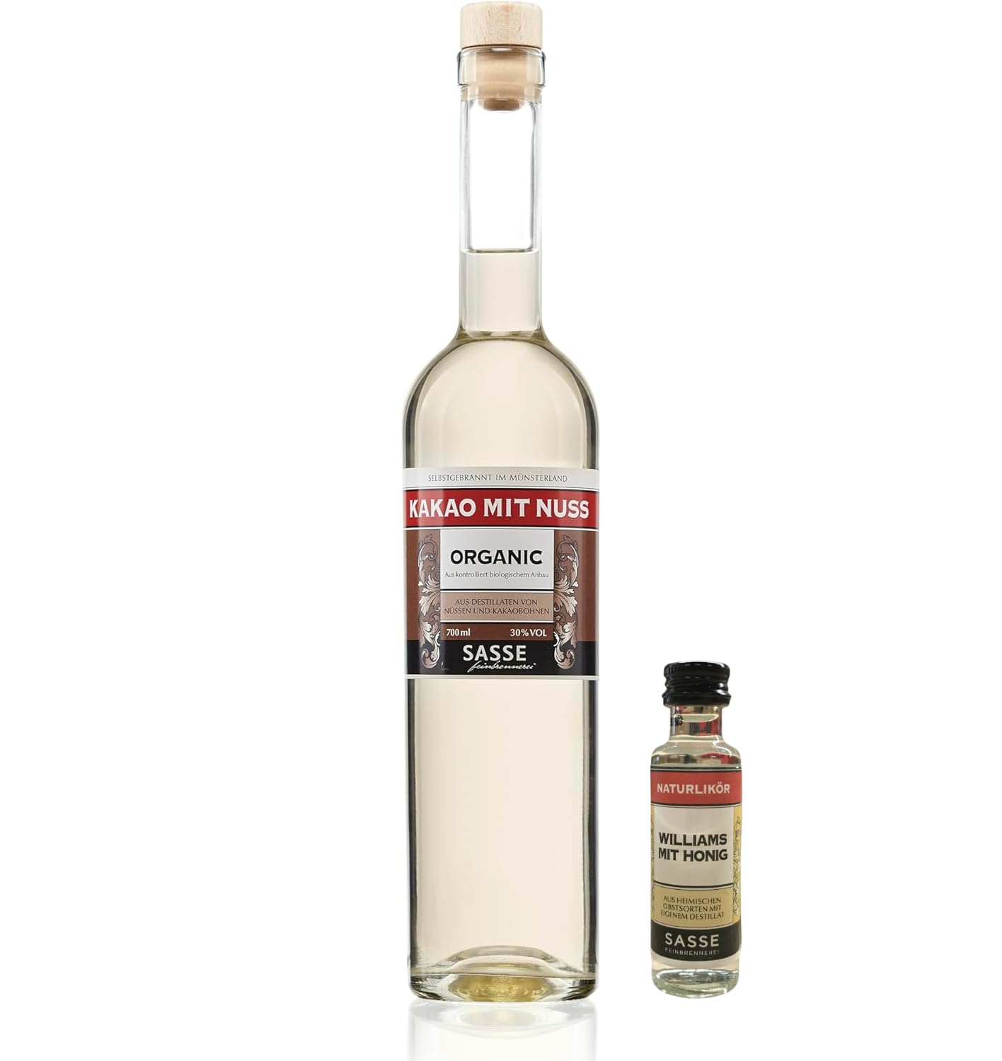 Sasse Kakao mit Nuss 0,7l 30% Vol. + Sasse Probe 0,02l