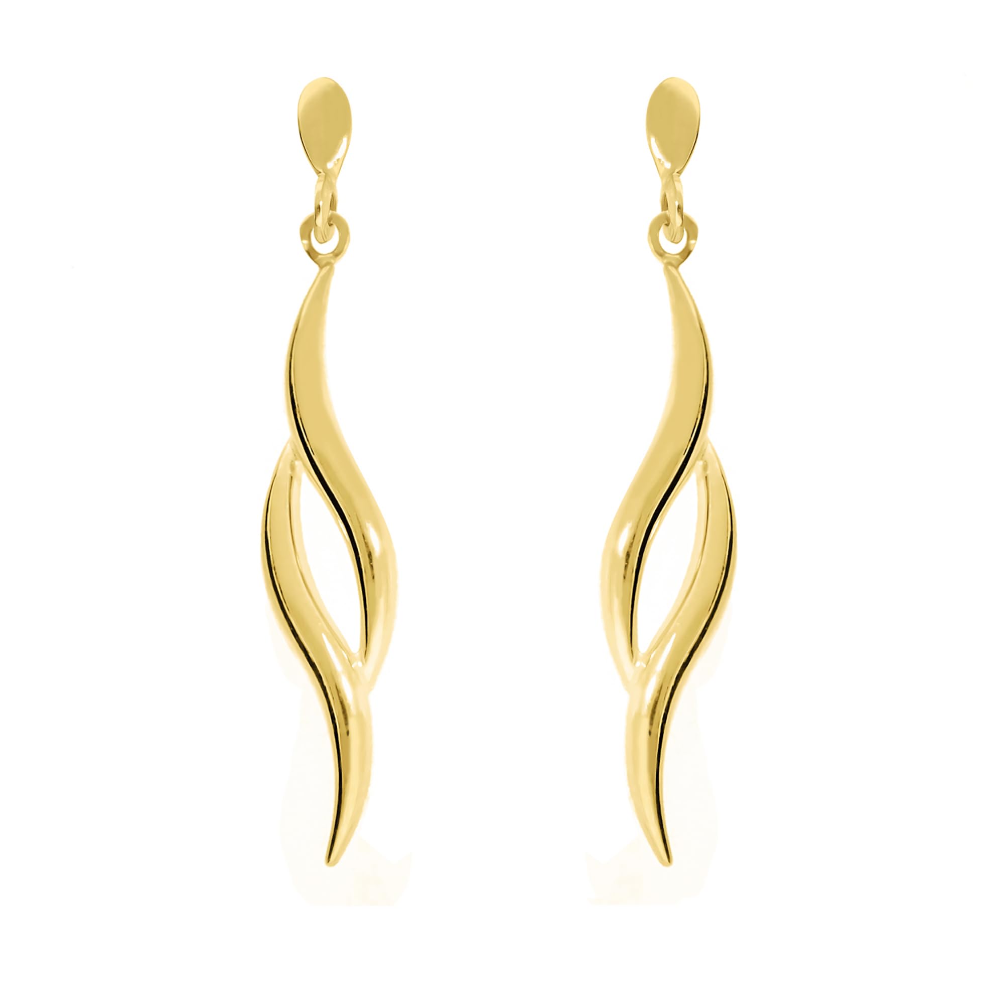 Pendientes Largos de Oro 9k para Mujer
