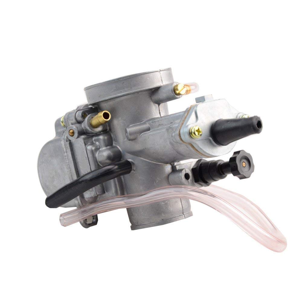 GOOFIT Carburatore 18 PD18J con Elettronica Choke con Pompa Acceleratore Performance sostituzione per 49cc 50cc 139QMB Motore ATV Quad Go Kart Pit Bike Ciclomotore e Scooter Argento