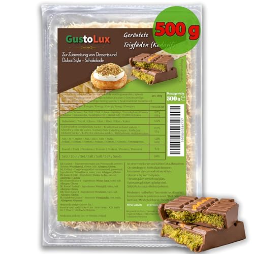 500g Kadayif Engelshaar Teigfäden für Dubai Schokolade Süßigkeiten Baklava