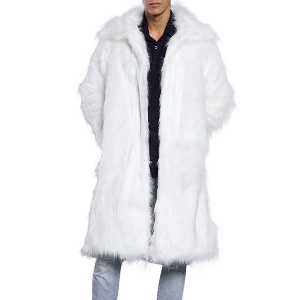 Manteau chaud pour hommes en fausse fourrure épaisse veste d'hiver
