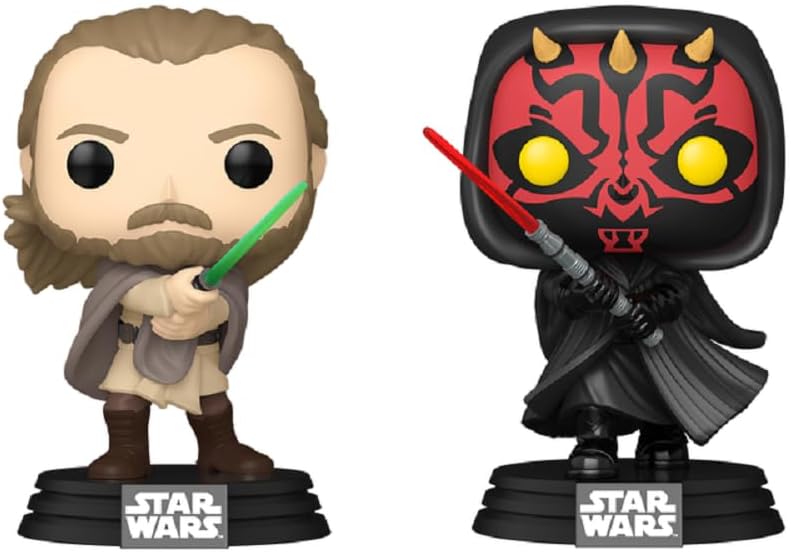 Funko Pop! Star Wars: Qui-Gon Jinn vs Darth Maul 2-Pack Vinyl Figure (Shop Exclusive)