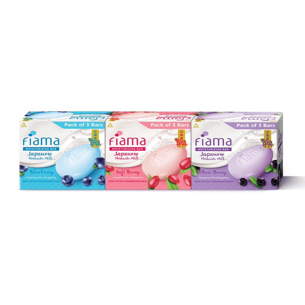 Fiama Moisturizing Bars Pack of 9, Japanese Hokkaido Milk & Berries, Non-Sticky Moisturized Skin, 1/3rd Skin Moisturizers, Vitamin F, Fragrant Freshness, Moisture Rich Indulgence-image-9