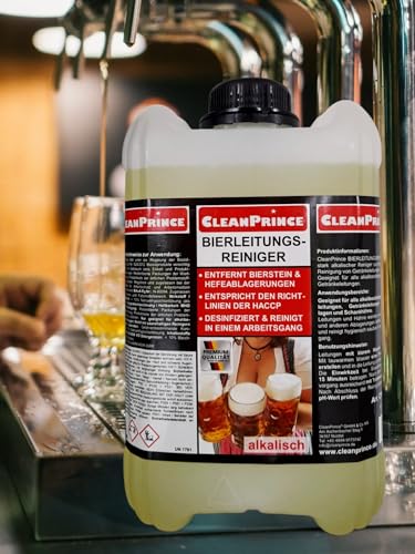 5 Liter Bierleitungen Reiniger alkalisch | Bierleitungen Reiniger Bierleitungsreiniger Getränkeleitungen desinfizierend flüssig