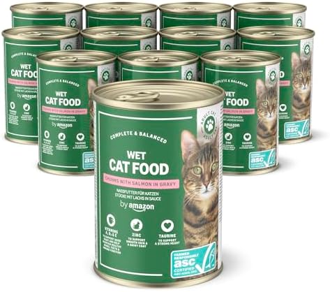 by Amazon Wet Cat Food, ASC Salmon Chunks in Gravy 12x415g