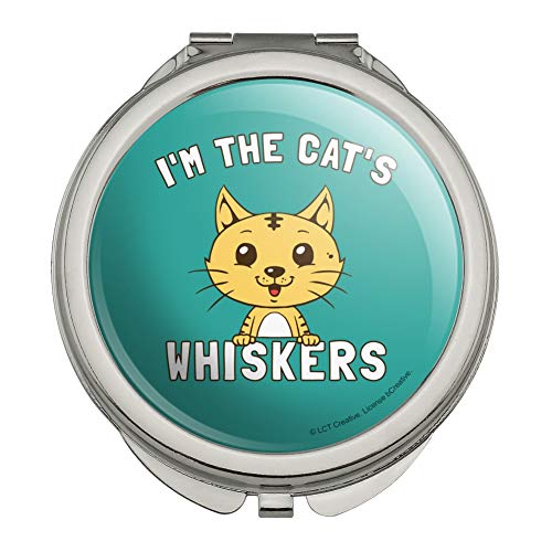 I'm the Cat's Whiskers Funny Humor Compact Travel Purse Handbag Makeup Mirror