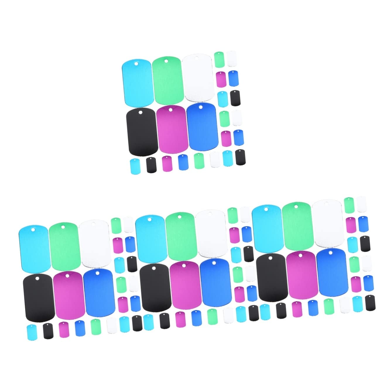 Supvox 96stücke Leere Hundemarken Aus Individuelle Pet Id Tags Für -projekte Blanko-hundemarken Verschiedenen Farben Für Haustiere Zur Identifikation