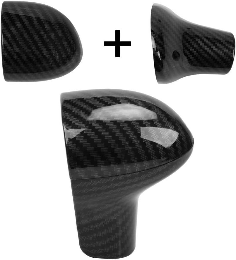 JIECHEN Sport Style Carbon Fiber Print Auto Gear Shift Knob Cover Trim Replacement for Au-di A4 A5 A6 S6 A7 S7 Q5 Q7 Accessories image 2