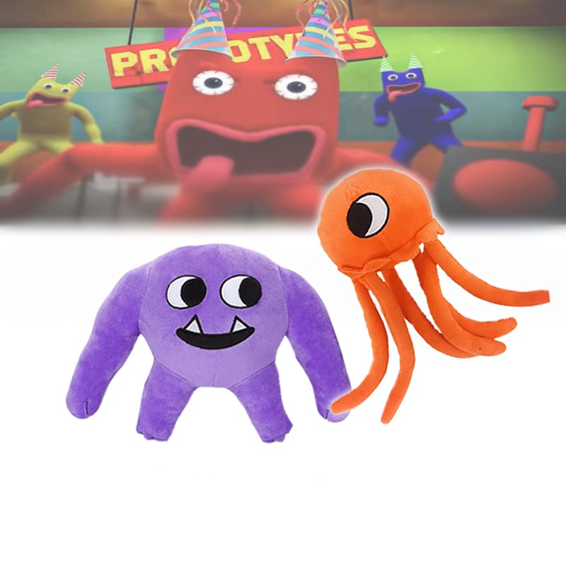 SOGIRNO Garten of Banban Plush Monster Toys Jumbo Josh Plush Garden of Ban Ban Plush Horror Gifts, for Easter Birthday Parties （Purple & Orange）