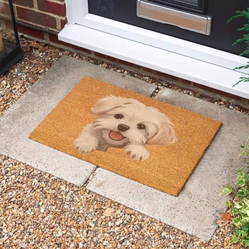 Tapis d'entrée facile à nettoyer paillasson maltais coco - 6