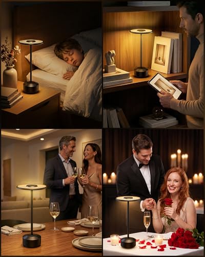 Honeywell Rechargeable Table Lamp, 5000mAh Cordless Dimmable Accent Light - image 7