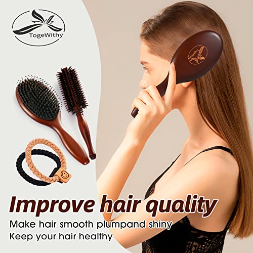 Togewithy-Hair Brush - Nylon Bristle Hair Brush Set (Large)- Soft Natural Bristle Brush, Anti-Static, Easy To Untangle. #TOP1