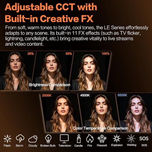 Image of Godox LE200Bi Godox Light Kit-2 Pack 220W Bi-Color LED Video Light