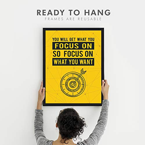 Image of Chaka Chaundh - Suitable office Quotes Frames- Motivational Quotes Frames, Posters, Multicolorcolour (34 X 27 X 4 Cm) - Set of 4, Acrylic( Wall Mount)
