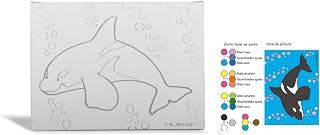 Tela De Pintura Riscada, 16cm X 22cm, Desenho: Orca - Souza & Cia (Ref: 8166)