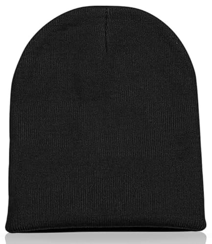 Sombreros Invierno Gorros para Hombre y Mujer Gorra Sombrero Invierno Suave y Cálido Unisex, Black Slim, Talla única Cover
