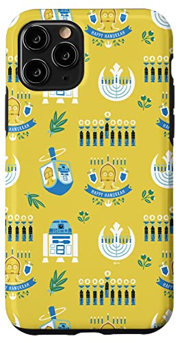 Coque iPhone 11 Pro Star Wars R2-D2 C-3PO protection Hanukkah rigide