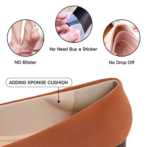 Image of MUSSHOE Black Flats for Women Pointed Toe-Comfortable Business Casual Work Shoes, Dressy Suede Slip On with Memory Foam for Office, Teacher & Standing All Day