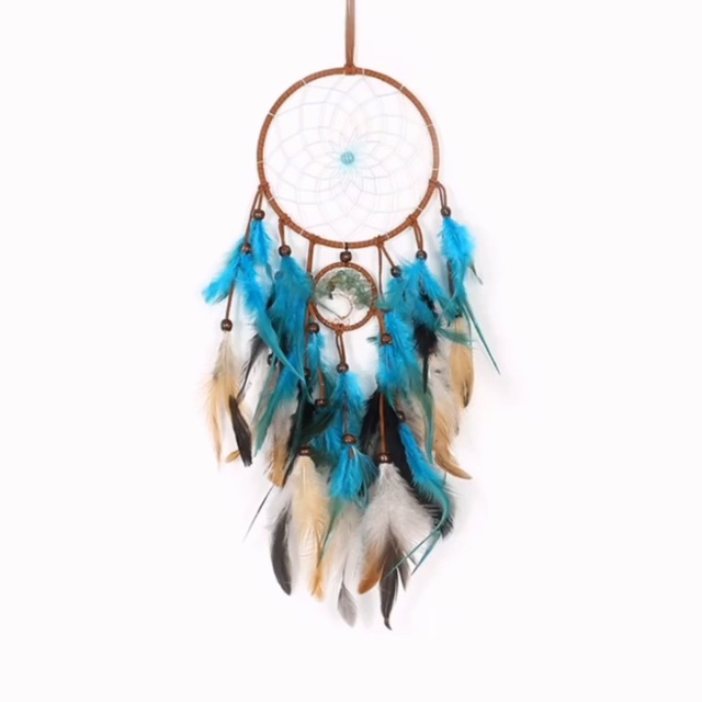 Acchiappasogni rosa e turchese per cameretta da bambina, decorazione da parete in stile boho per la cameretta dei bambini, regalo per bambina. - Italia