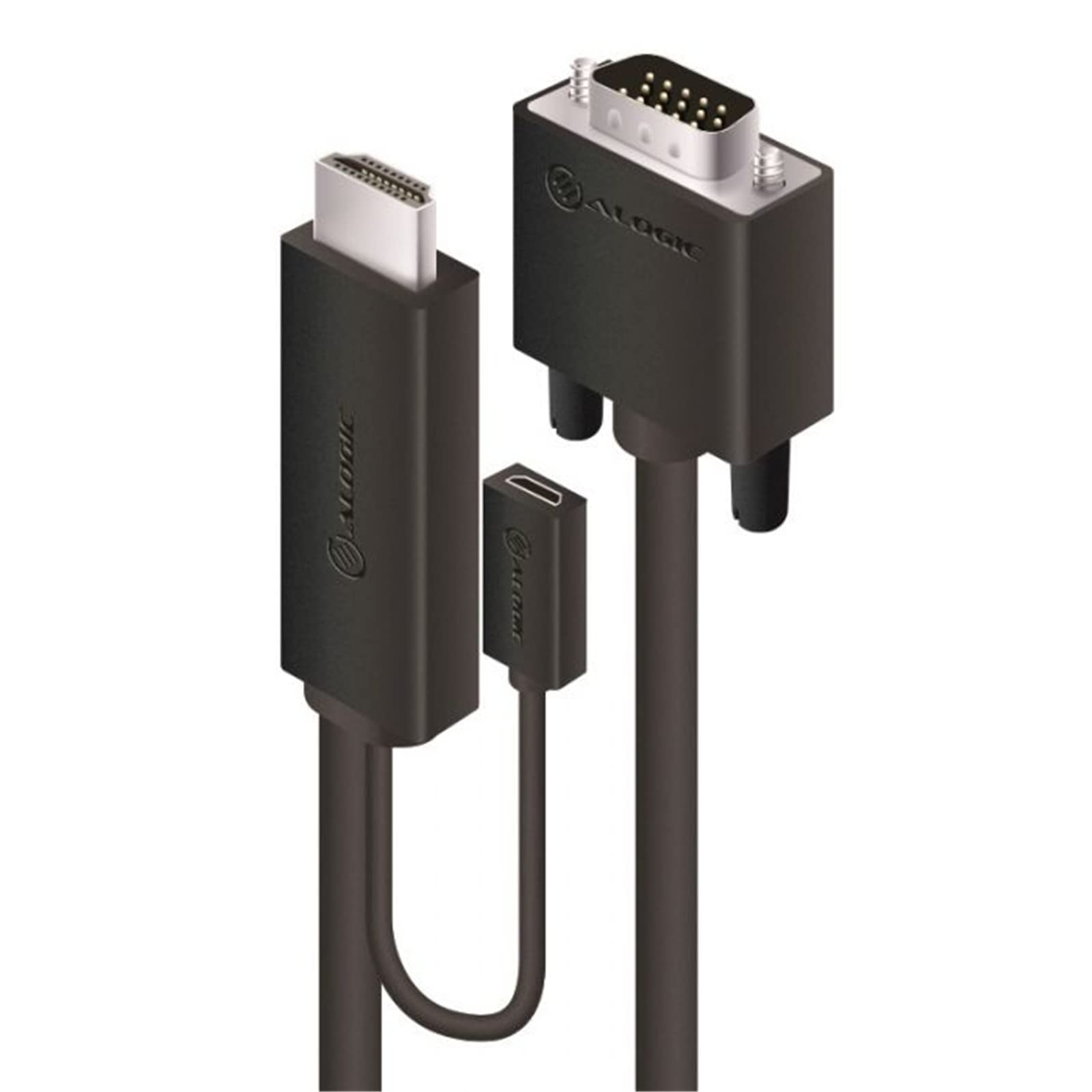ALOGIC HDMI-zu-VGA-Kabel - mit USB-Stromversorgung 1 m