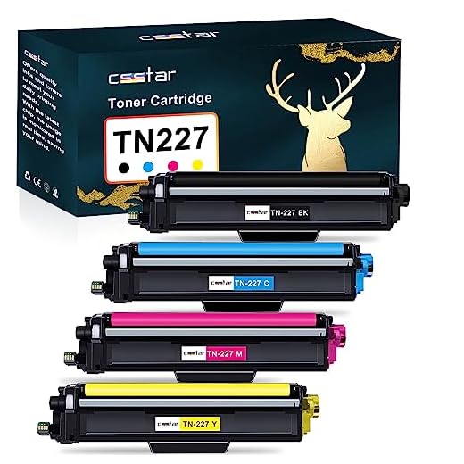 CSSTAR Compatible TN227 Toner Cartridge Replacement for Brother TN227 TN223 TN227BK/C/M/Y High Yield Compatible with MFC-L3750CDW HL-L3270CDW HL-L3290CDW HL-L3210CW MFC-L3710CW Printer (4 Pack)