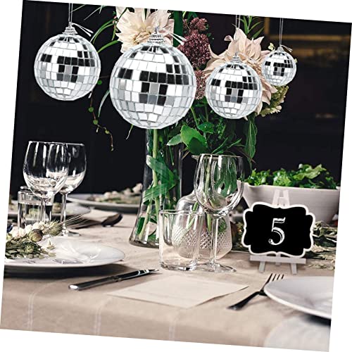 Adornos colgantes de bola espejada plateada, 36 piezas, para fiestas, bodas y eventos miniatura 5